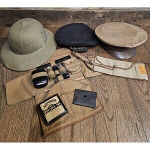 Original Items Used In US Military WORLD WAR ll ERA Hats Survival Essential Kit